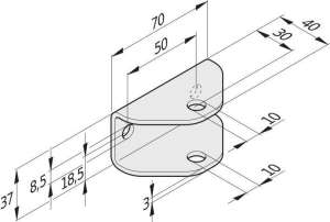 Gate leaf fitting, Twist 200 Sommer