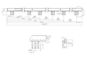 Toothed rack for gate, Sommer set