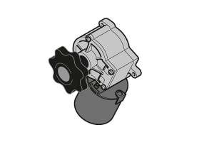 Motor mit Getriebe für die rechte Sommerschranke