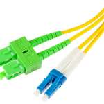 ВОЛОКОННО-ОПТИЧНИЙ ПАТЧКОРД SM 0.5M DUPLEX 9/125, SC/APC-LC/UPC 3.0MM