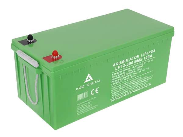 LifePo4 baterie LP12-300 300AH 12V 150A Bluetooth topná podložka