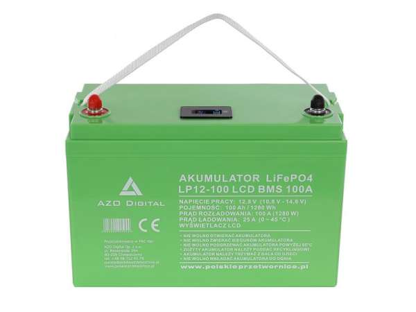 LIFEPO4 battery LP12-100 100AH ​​12V 100A LCD
