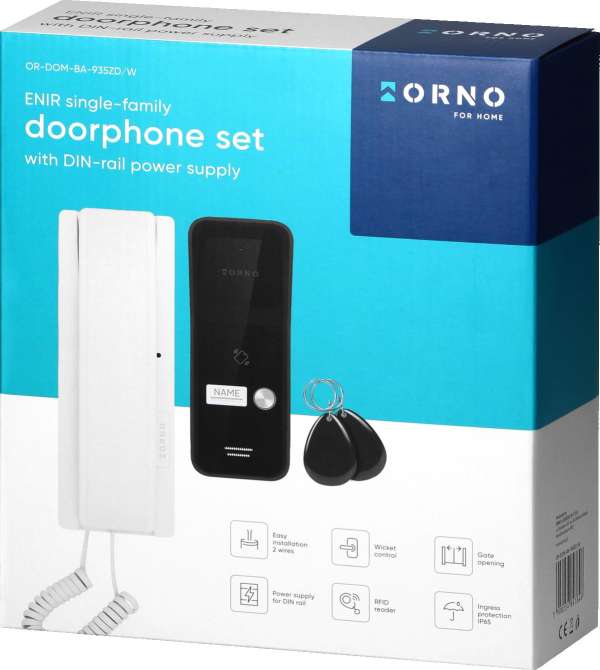 Ενδοεπικοινωνία ORNO OR-DOM-BA-936ZD/W 2 καλωδίων